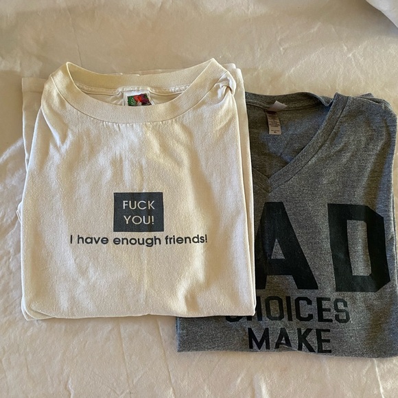 Next Level Apparel Tops - Next Level Apparel White and Gray Short Sleeve Tees